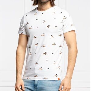 Superdry White Palm Tree Print Men's Tee